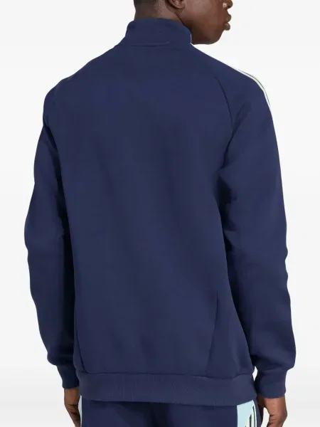 Cămașă Adidas cu dungi cu broderie clasică gri