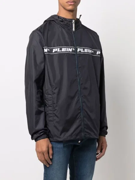 Wiatrówka Philipp Plein z nadrukiem niebieska