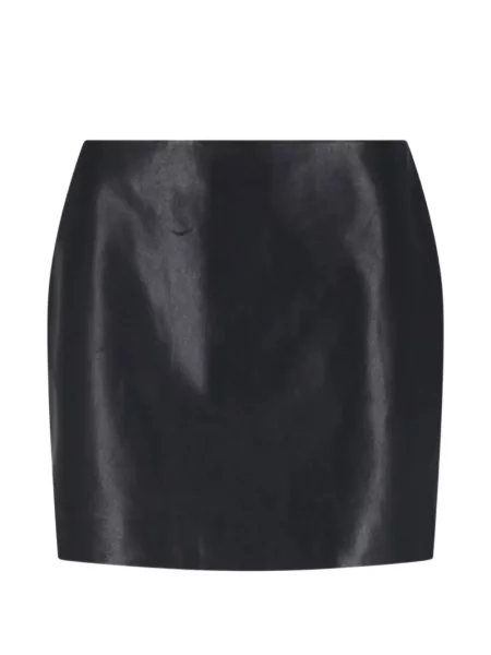 Fustă din piele Balmain negru