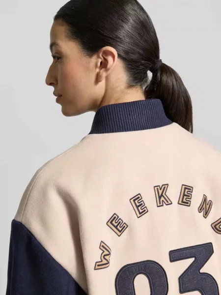 Kurtka bomber Weekend Max Mara dwustronny beżowy