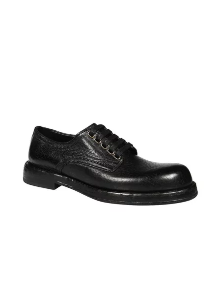 Derby Dolce And Gabbana skórzany klasyczny czarny