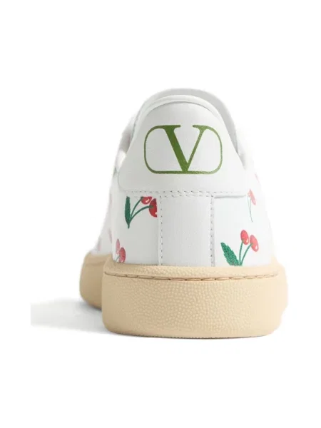 Lniane sneakersy Valentino Garavani z nadrukiem białe