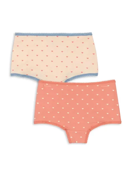 Konges Sløjd бикини тип хипстър за деца от с BASIC 2 PACK GIRL HIPSTER GOTS 2 броя оранжево
