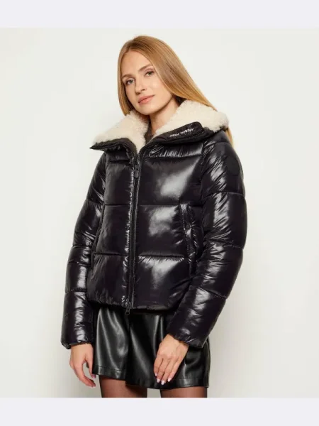 Save The Duck Geacă MOMA | shearling negru