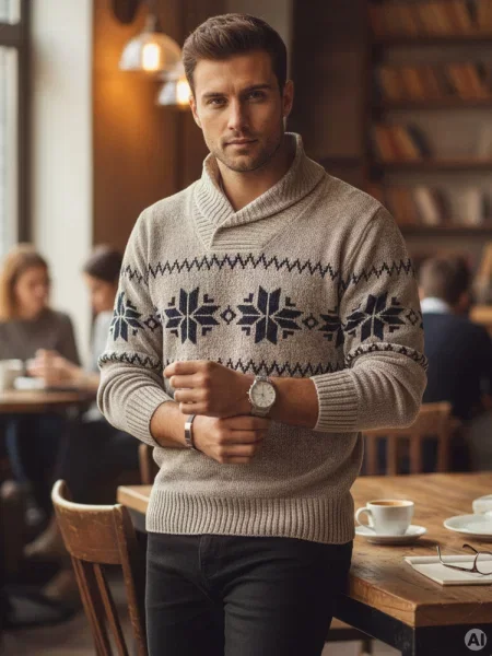 Sweter Dstreet beżowy
