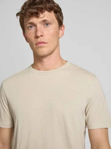 Boss Orange t-shirt gładki beżowy