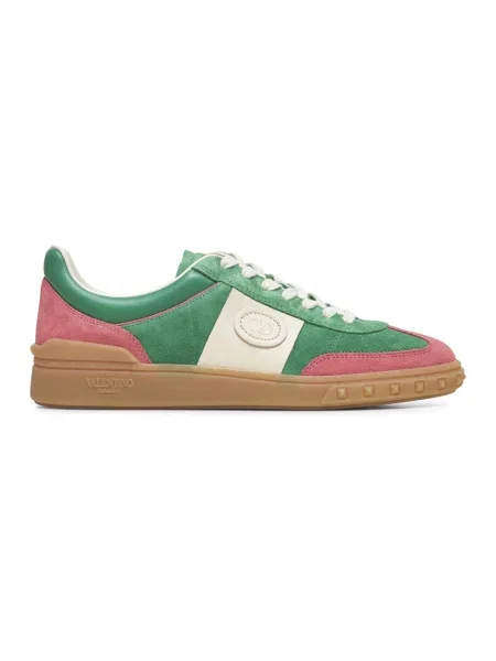 Sneakersy Valentino Garavani sznurowane skórzane różowe