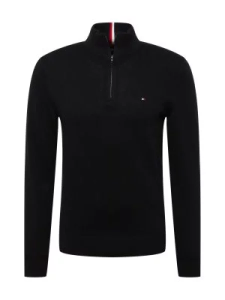 TOMMY HILFIGER Pulover mornarska / ognjeno rdeča / črna bela
