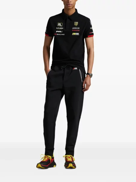 Slip de baie Polo Ralph Lauren alergare cu cordon cu imagine alb