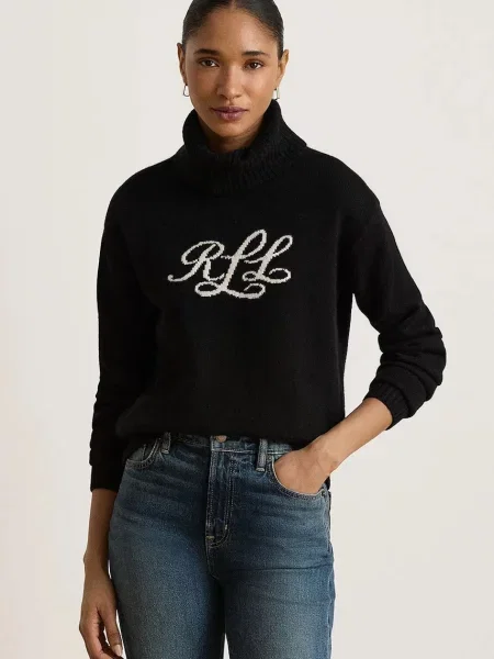 Lauren Ralph Lauren Pulover / alb negru