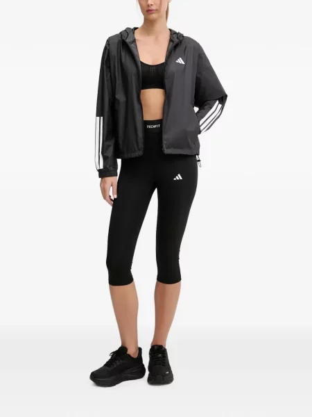 Ριγέ τρέξιμο σετ φόρμας Adidas με σχέδιο γκρι