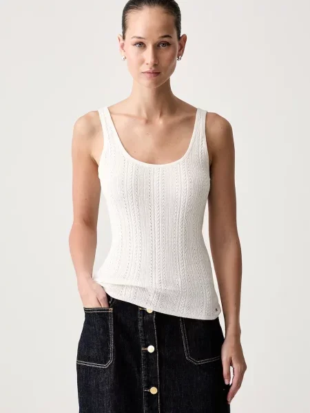 Tommy Hilfiger top pentru femei cu bej