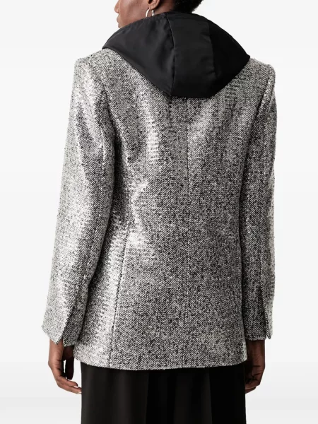 Sacou Pinko cu paiete cu model herringbone