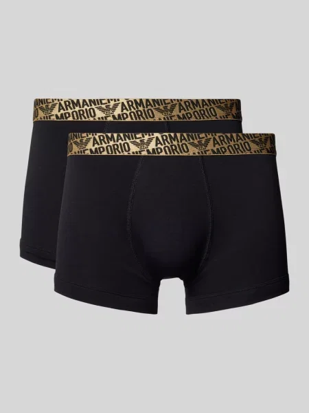 Bokserki Emporio Armani Underwear z paskiem czarne