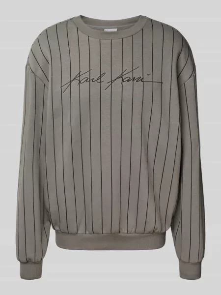Bluza Karl Kani Autograph Pinstripe Sweat Os Crewneck Grey L szara