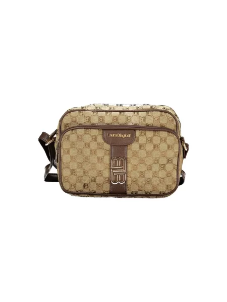 Torebka crossbody Laura Biagiotti z nadrukiem beżowa
