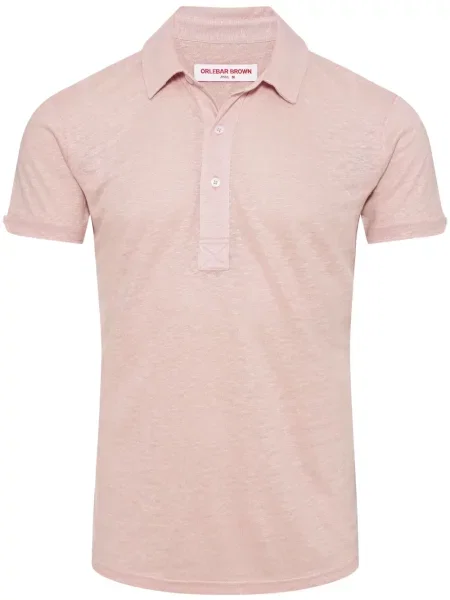 Tricou polo Orlebar Brown roz