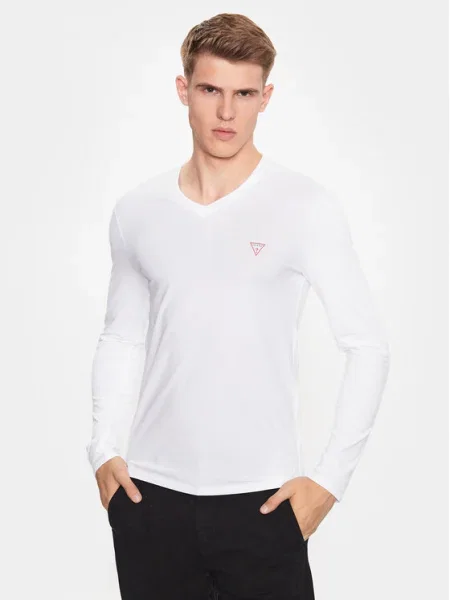 Tricou mânecă lungă Guess alb