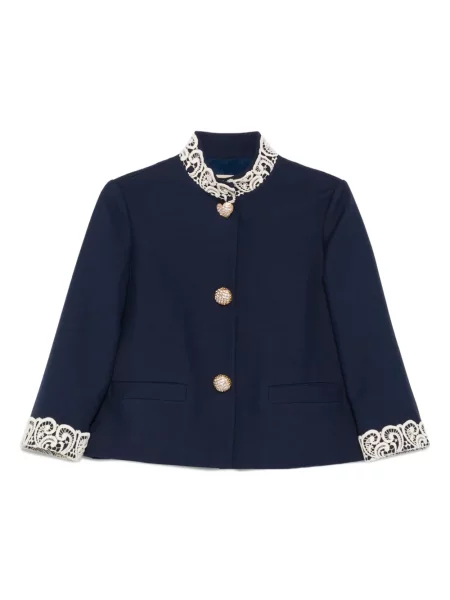 Kurtka Valentino Garavani koronkowa niebieska