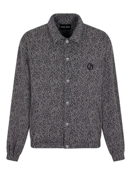 Palton Giorgio Armani cu un singur rând de nasturi gri