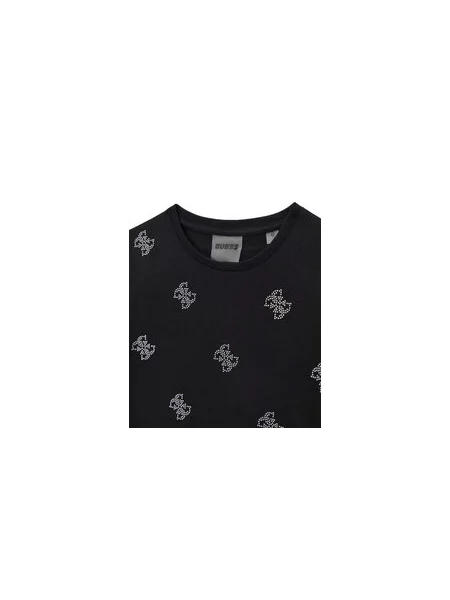 Guess Majica Relaxed Fit črna