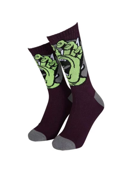Skarpety Santa CruzHand Dot Bordeaux czerwone