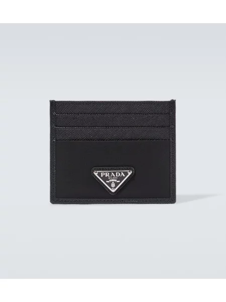 Usnjena denarnica Prada črna