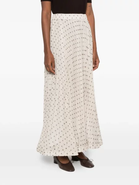 Maksi spódnica plisowana Parosh w grochy