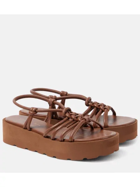 Sandale Gianvito Rossi din piele cu platformă maro