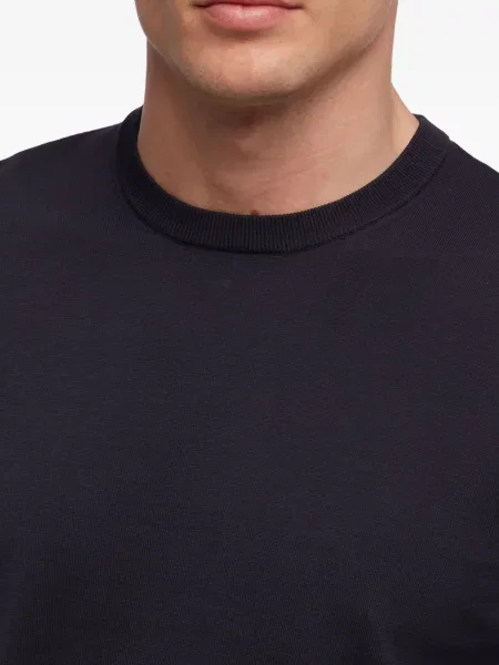 Pulover Brooks Brothers de lână cu decolteu rotund albastru
