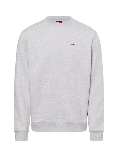 Bluza Tommy Jeans z dekoltem w serek szara