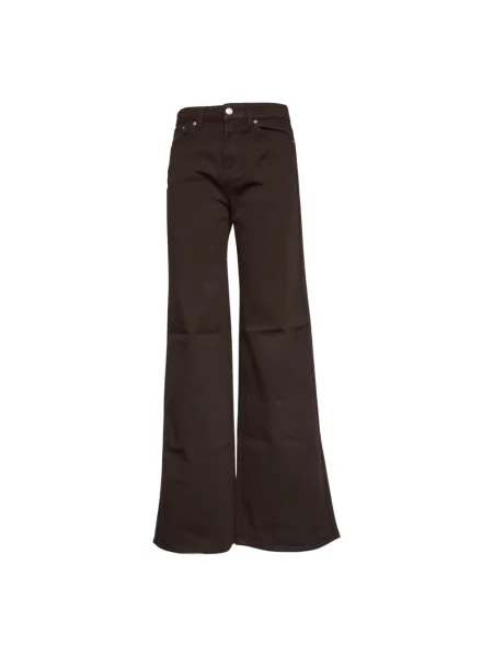 Szerokie jeansy Department Five zamszowe czerwone