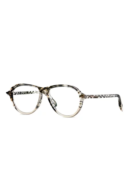 Ochelari de soare Theo Eyewear cu imprimeu geometric negru