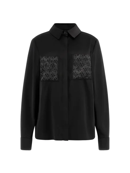 GUESS Bluza MARGUERITE / srebrna črna