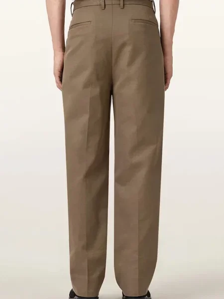 Шерстяные брюки Allsaints коричневые