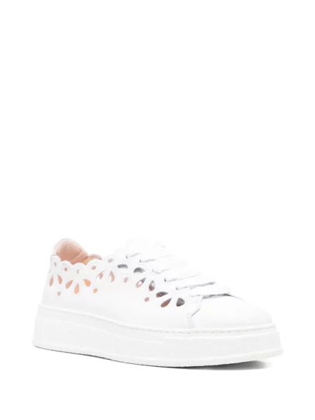 Sneakerși Agl din piele alb