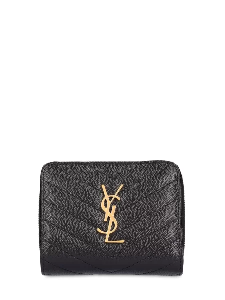 Kožená peňaženka Saint Laurent čierna