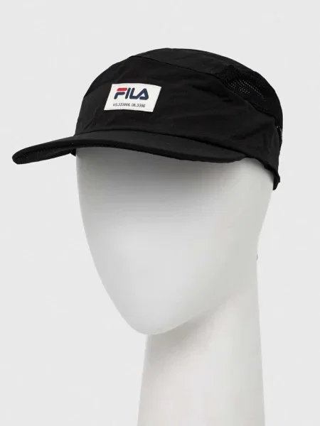 Шапка с козирка Fila Tangier с апликация черно