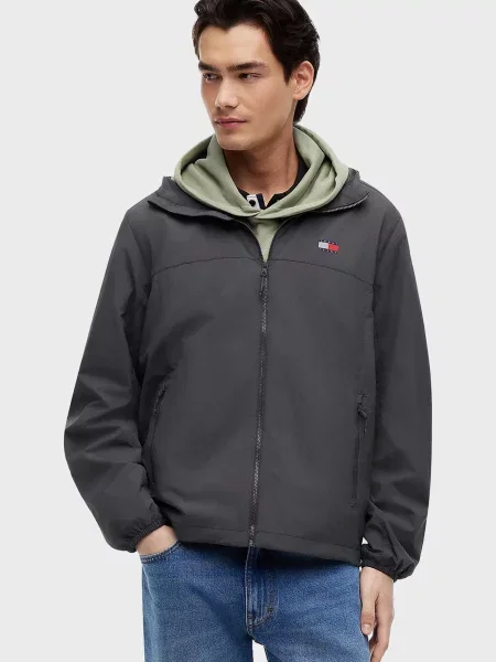 Компактная джинсовая куртка Tommy Jeans серая
