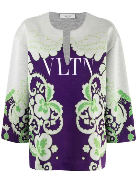 Hanorac Valentino Garavani cu model floral cu imagine violet
