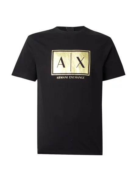 ARMANI EXCHANGE Tricou auriu negru