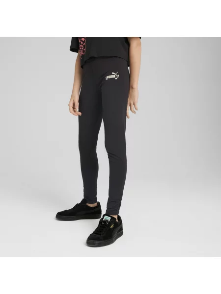 PUMA Młodzieżowe legginsy Flaming Love Odzież czarny