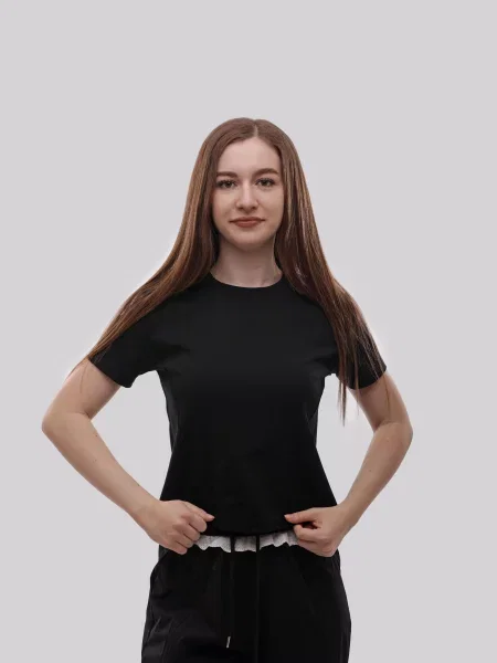 Футболка STREAM віскоза/поліестер чорний