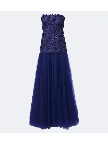 Rochie Costarellos din satin albastru