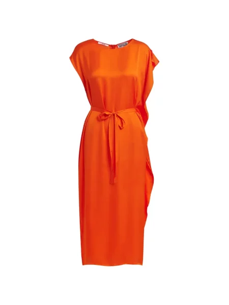 Rochie midi Essentiel Antwerp până la genunchi de costum portocaliu