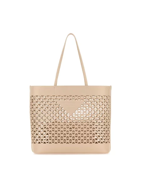 Torebka Prada skórzana beżowa