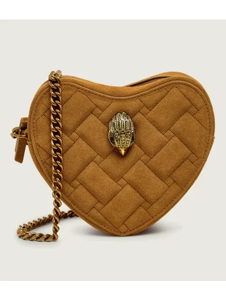 Kurt Geiger Geantă poștaș Kensington Heart | piele întoarsă bej