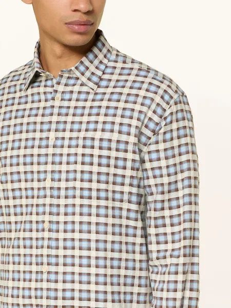 Košile Deon Comfort Fit / hnědá / tmavě modrá béžová