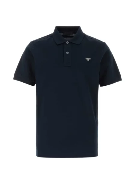 Tricou polo Prada cu autograf albastru