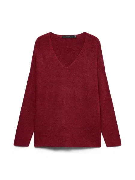 VERO MODA Pulover VMLEFILE rubiniu